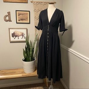 NWT Free People Love of my Life Midi Dress -Black